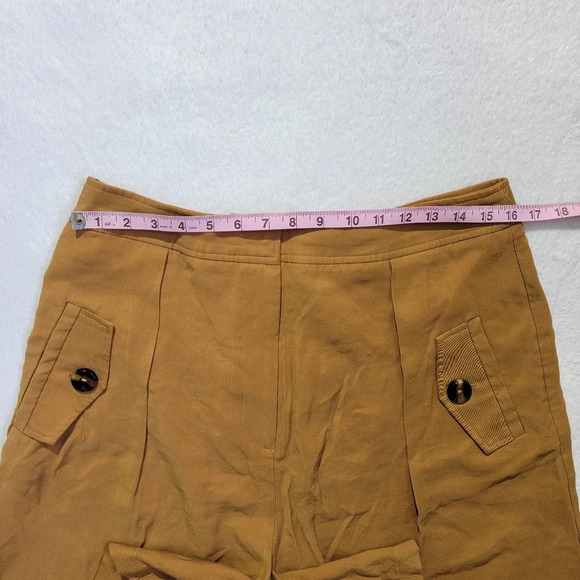 NWT Sage & Citrus Gold Dressy Pleated Shorts Button Accents High Rise Size XL - Picture 7 of 10